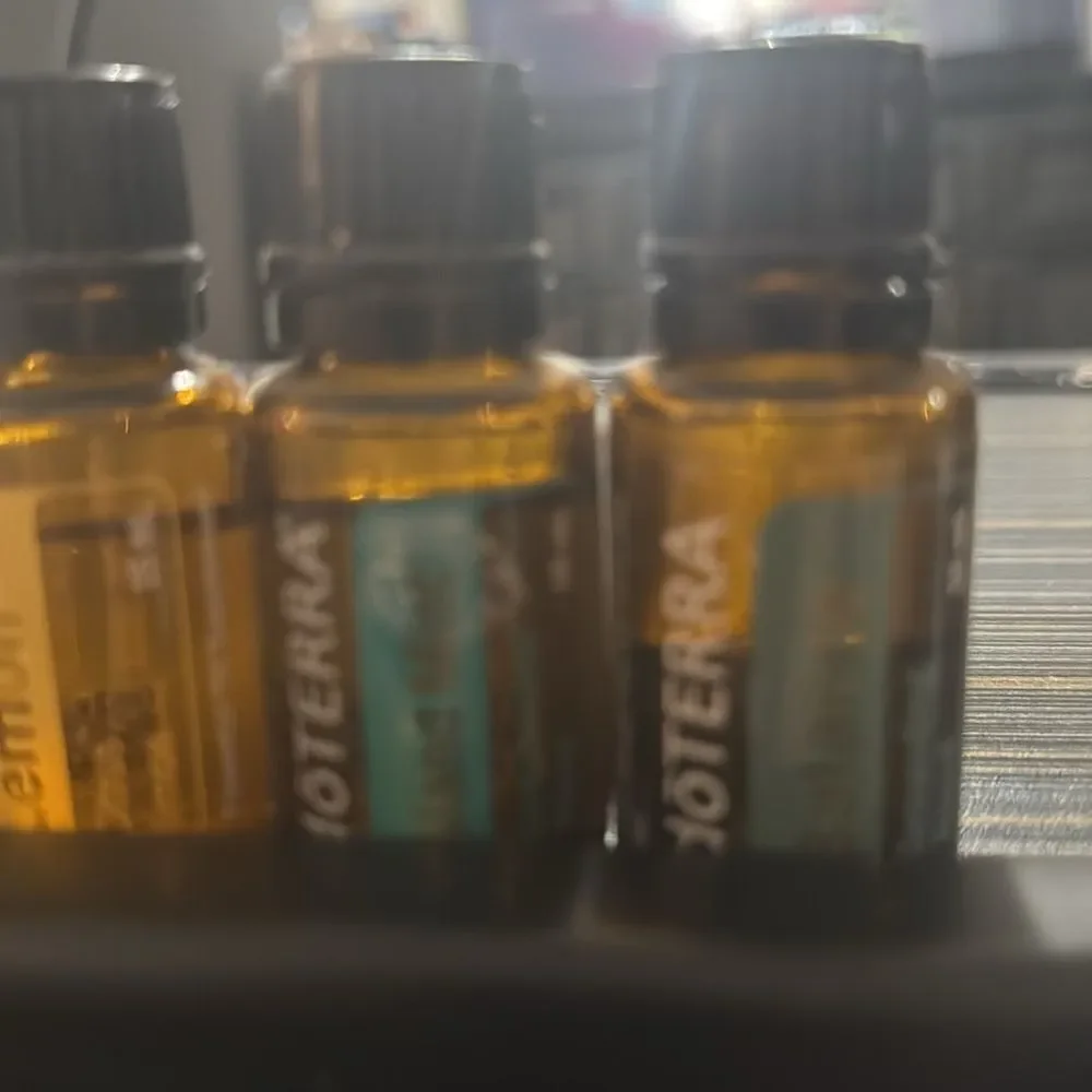 doTERRA Aromatic Oil Collection with Black Caps Lot of 7 Pcs